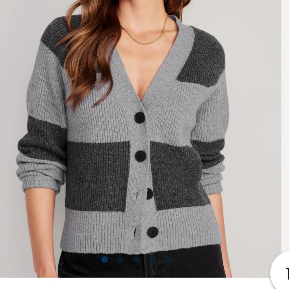Old Navy Women's Two-Tone Gray Cardigan